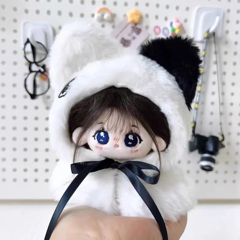 Cute Doll Cloak Suitable For 10/15/20cm Cotton Doll Clothes Imitation Rabbit Hair Cloak Doupeng Doll Decoration