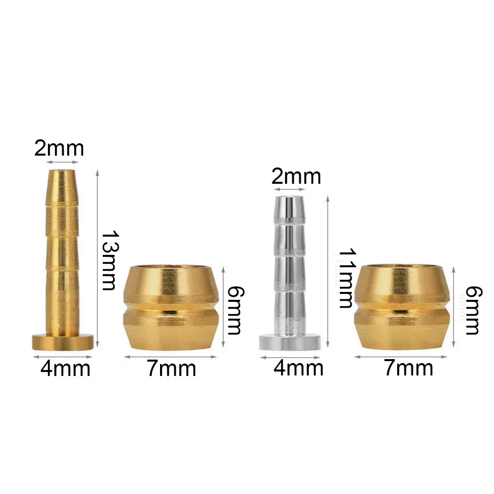 10 مجموعات الأصلي الزيتون إبرة كم موصل إدراج الصحن الهيدروليكي الفرامل أنبوب زيت خرطوم ل BH59 BH90 دراجة النحاس الملحقات