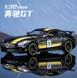 1:32 Diecast Alloy Model Car Miniature Mercedes-Benz GTR AMG SLS Supercar Simulation Metal Vehicle Kids Toys Boys for  Gifts