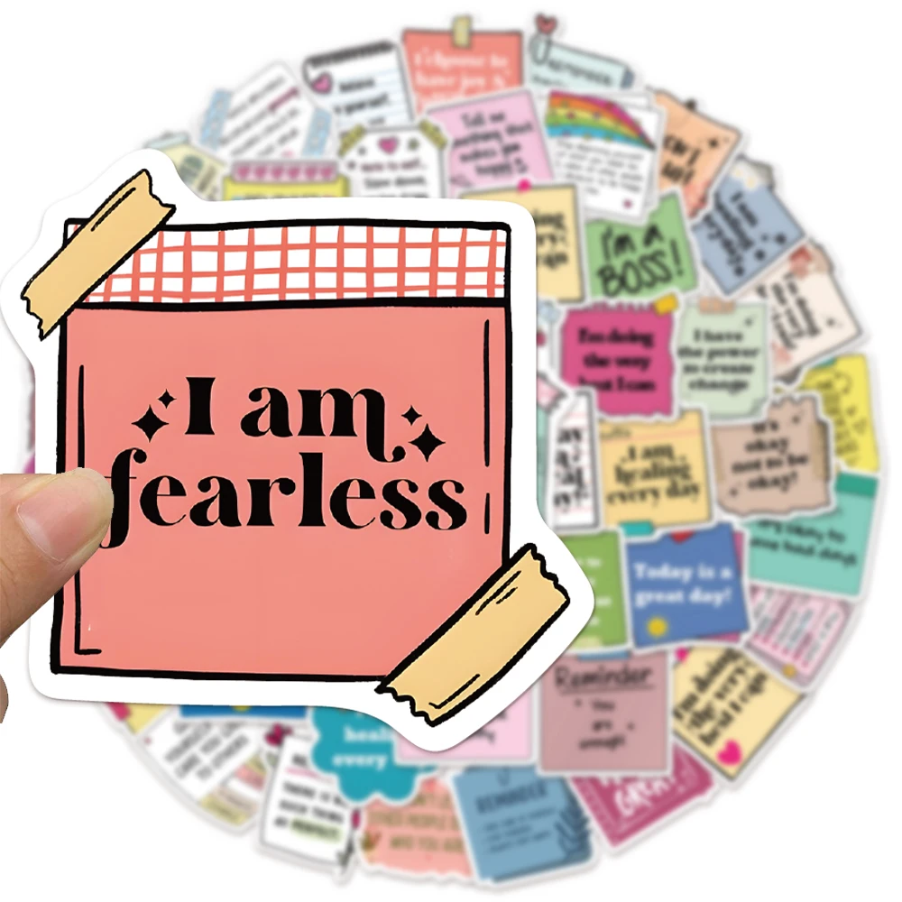 50/100PCS Self affirmation Label Inspirational Graffiti Stickers DIY Luggage Skateboarding Motorcycle Waterproof Stickers