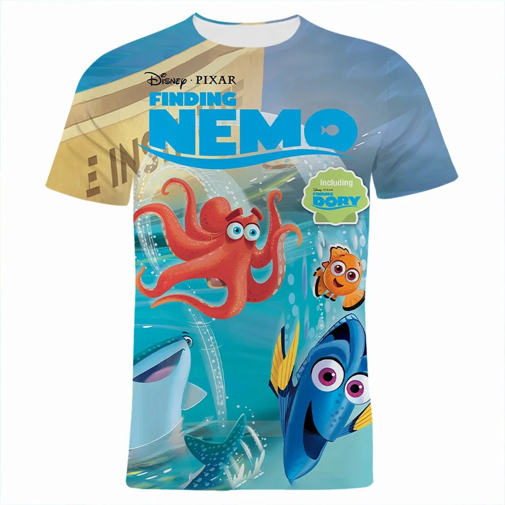 Finding Nemo Men's T-shirt Marlin Nemo Boy Girl T-shirt 3D Print Disney Short Sleeve MINISO Men's T-shirt Oversized Men Clothing