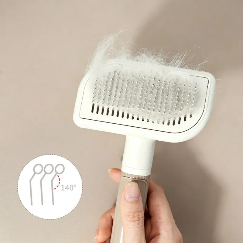 ABYN-For Cats And Dogs Compatible 3-In-1 Pet Comb- ABS Material, De-Shedding Tool For Efficient For Grooming