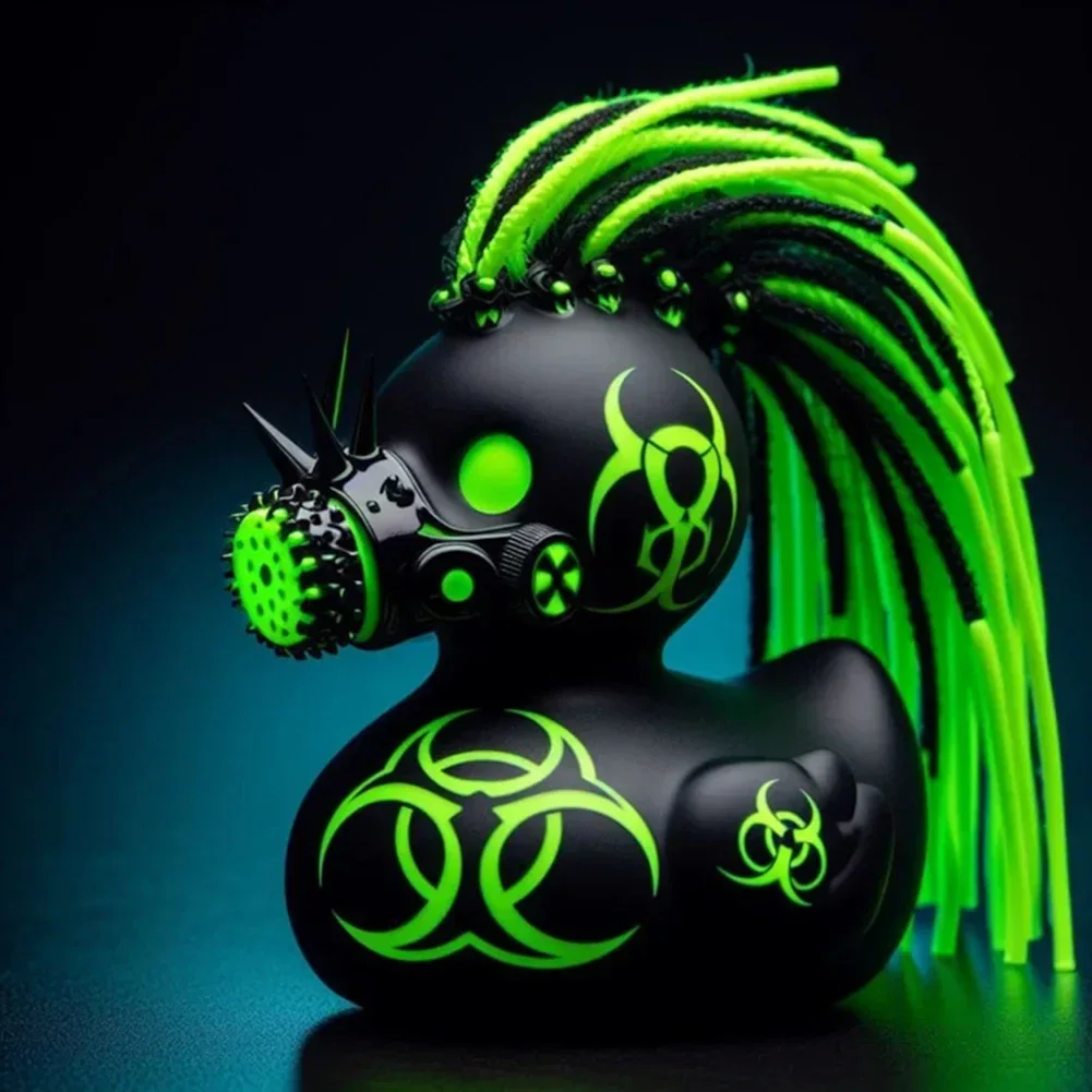 Death Rock Ente Statue Teufel Ente Ornament Mysteriöse Teufel Elemente Armaturenbrett Auto Innendekoration Autozubehör