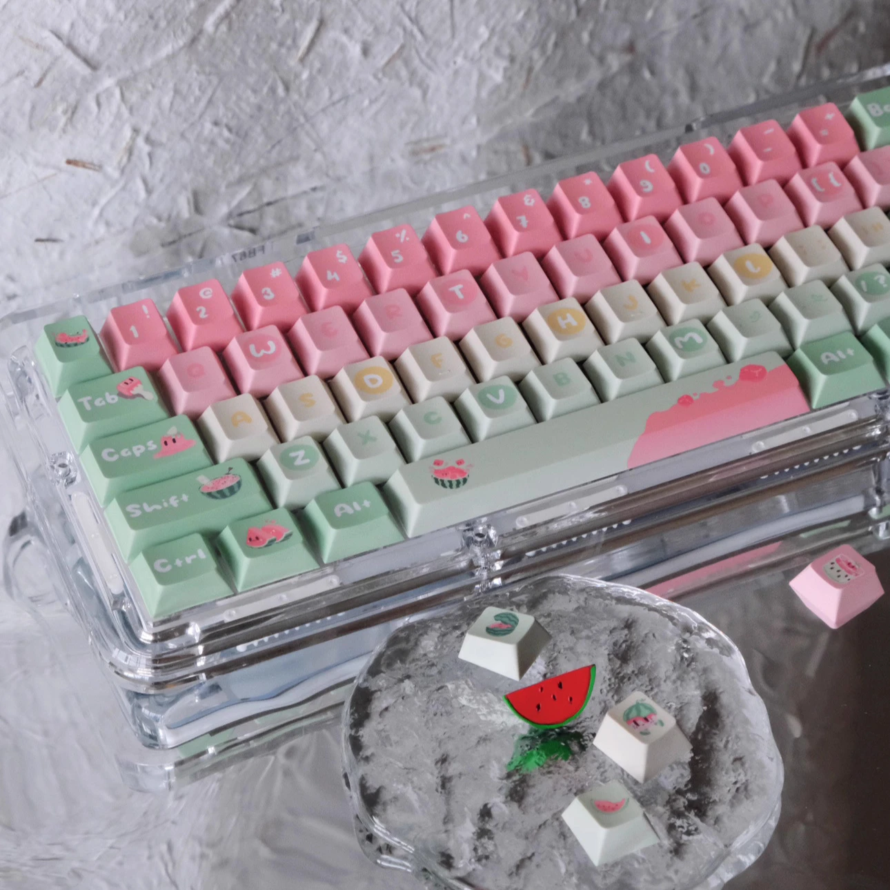 

Watermelon Egg Original Highly Mechanical Keyboard Keycaps Customized Keyboard Keycaps