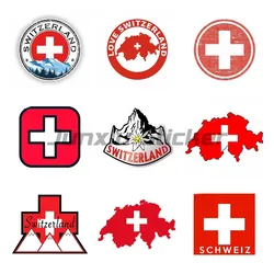 Switzerland National Flag Fine Decal Vinyl Car Wrap Stickers Car Accessories Scratch-Proof Campervan for VAN RV JDM Decal