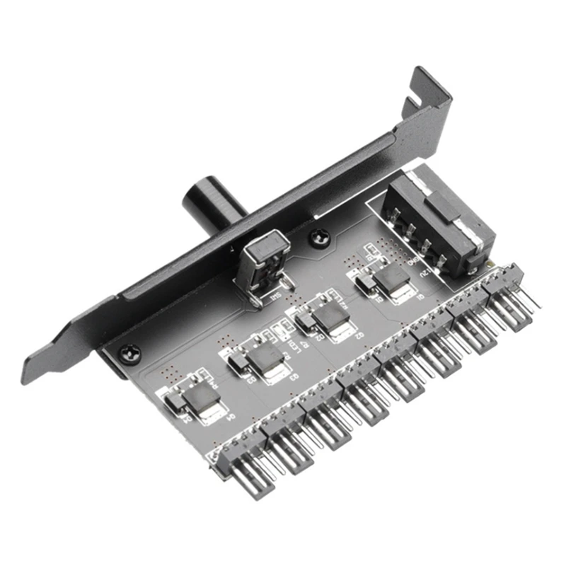 선풍기 거버너 4D 전원 공급 장치, 범용 4 핀 3 핀 1-8 웨이 속도 컨트롤러 어댑터, 냉각 선풍기 허브 PC 케이스, 12V