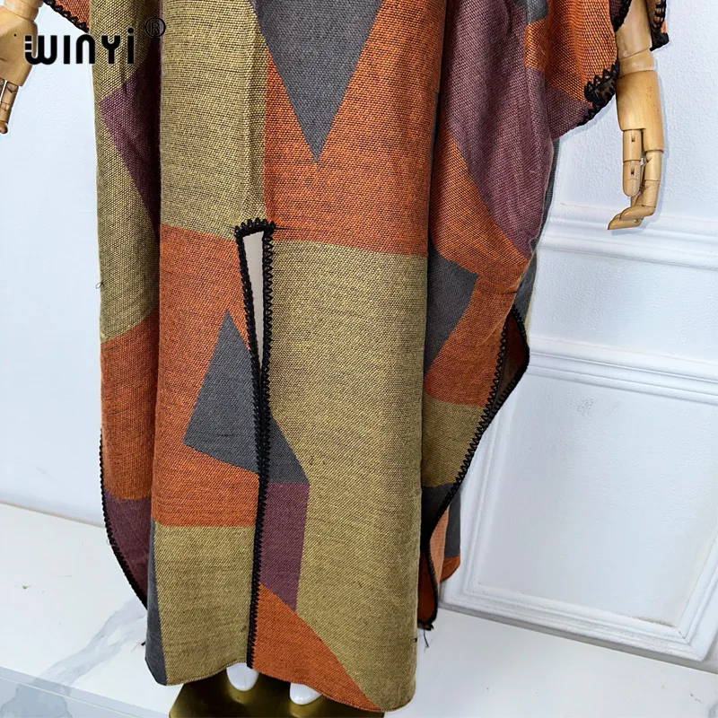 WINYI Africa winter long cloak holiday kaftan evening long dresses Elegant robe African Women Caftan women abaya dubai luxury