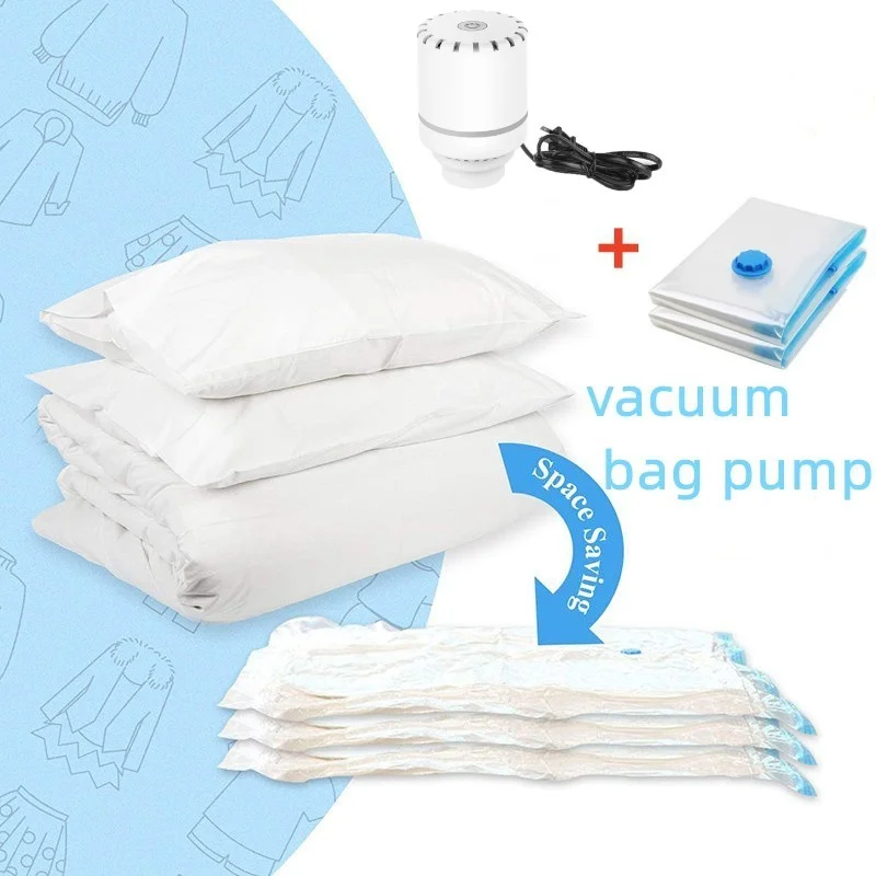 Electric Pump Air Pump Mini Vacuum Sealer Section Vacuum Compression Bag Space Saving for Clothes and Food Storage Box - view 5