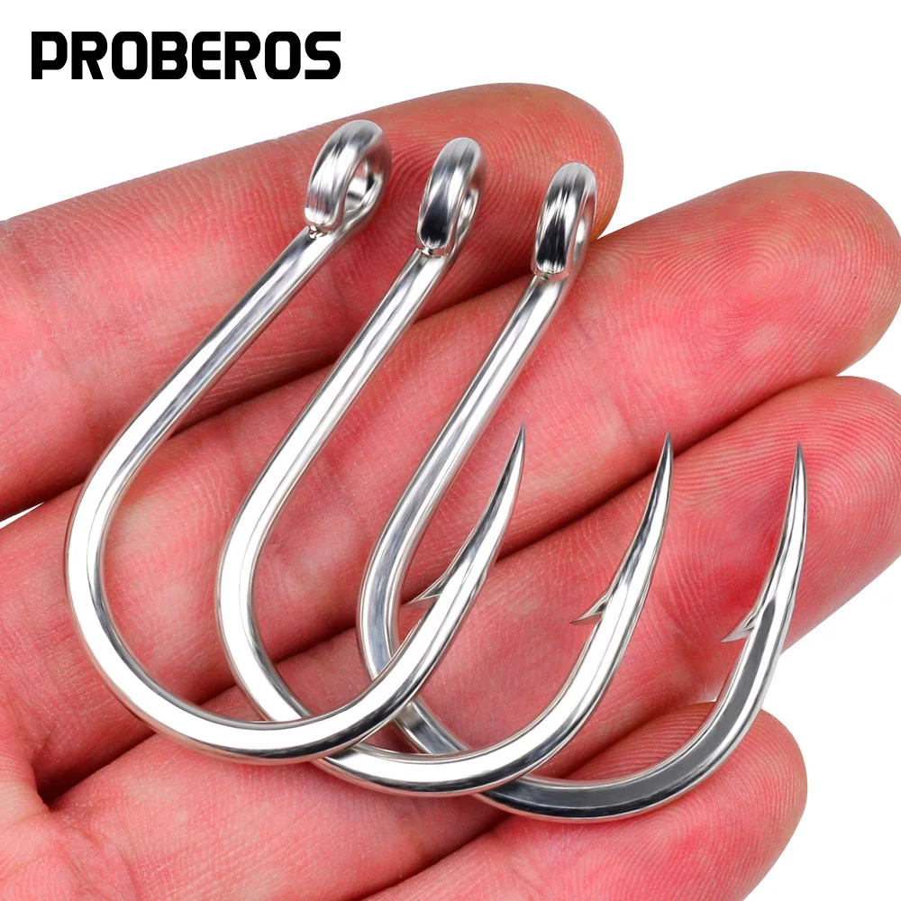 

Fishing Hooks 5-10PCS Fishing Jigging HookCarp Eye Worm Barbed Inline Hooks SaltwaterHiah Carbon Steel Fishing Accessories