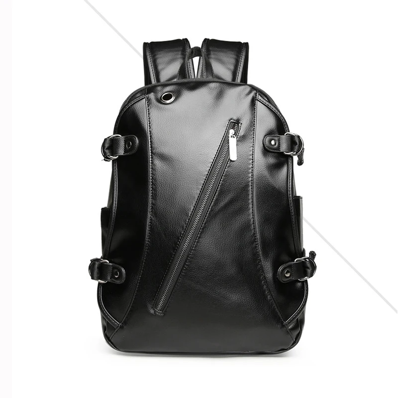 Unisex Backpack External USB Charge Waterproof Backpack Fashion Classic PU Travel Bag Casual Large Capacity Bags For Ladies Men image 4
