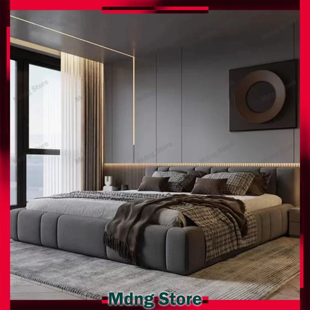

Minimalist Bedroom Bed Girls Nordic Aesthetic Lounge Upholstery Bed Nightstands Children Mobili Per La Casa Furniture Decoration