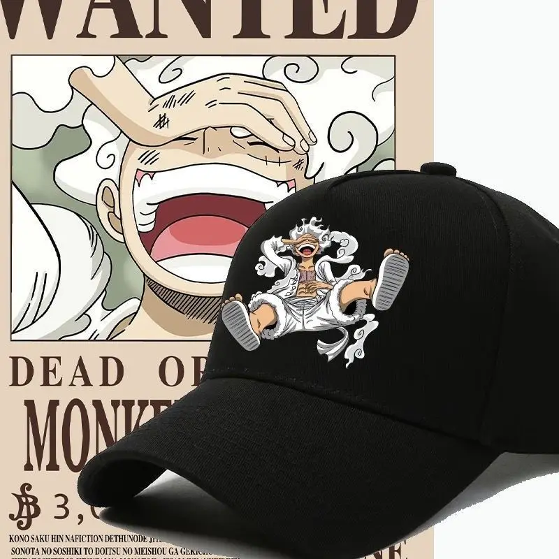 

New One Piece Creative Multicolor Nika Luffy Animation Baseball Cap Sunshade All-Match Casual Sunscreen Baseball Cap Wholesale