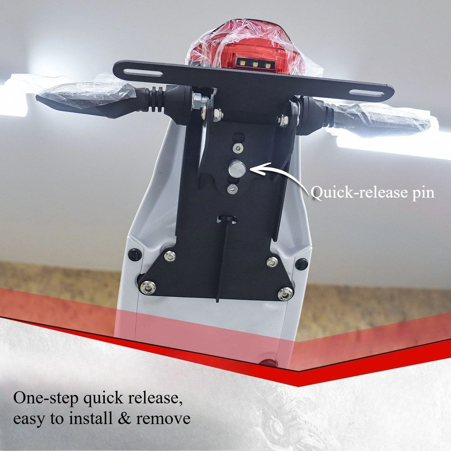 For SurRon Ultra Bee Light Bee 2 Quick Release License Plate Mount Stock Tail Light Style,One Second Quick Release Plate Bracket