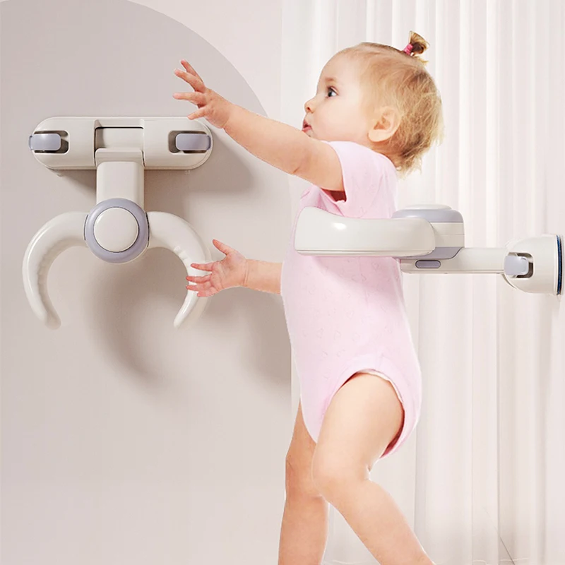 

Baby Products Wall-mounted Baby Bath Stand with Suction Cups Bath Racks with Smooth Handles for Bathtub 6 Months To 3 Years Old