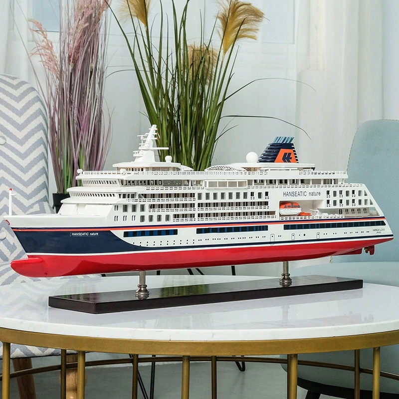 Large Luxury Cruise Ship Model with Light Ship Decoration Decoration Columbus Ship Model Office Gift Decoration