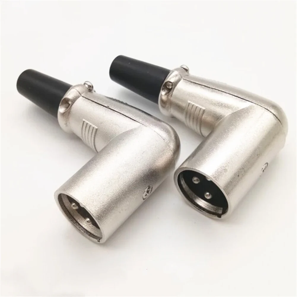 100% Brand New Converter Audio Cable XLR Plugs 1 Pack 1 Pcs 3-Pin Adapter Black&Silver Female Female-Male Male