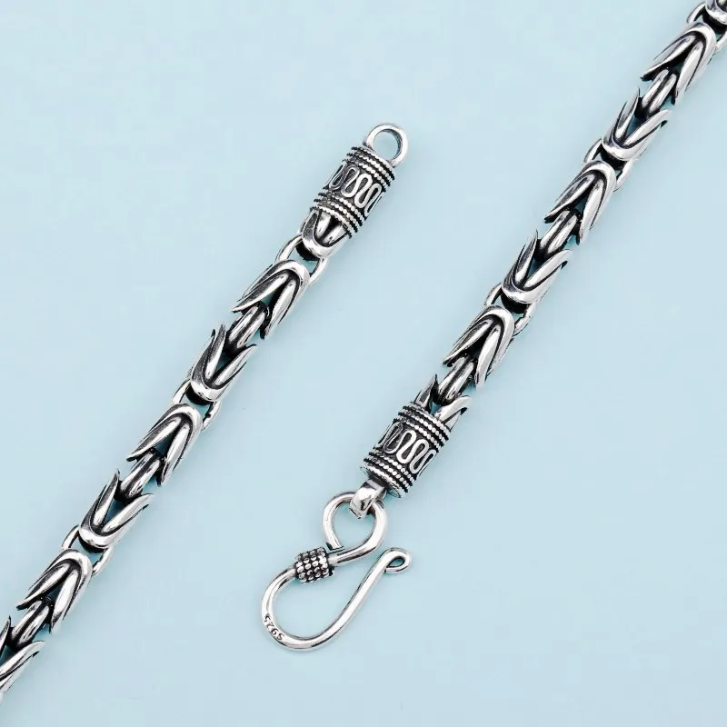 Bocai S925 Sterling Silber Halskette für Frauen Männer neue Mode dick 4mm 5mm 6mm 7mm Twist-Chain Argentum Schmuck