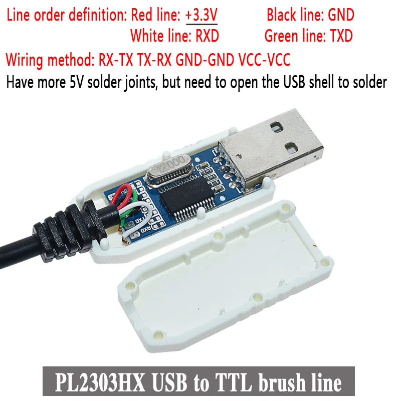 PL2303 USB para UART Módulo de cabo TTL FT232RL PL2303HX Transferência USB para TTL RS232 Módulo adaptador de porta serial CH340 Cabo de download