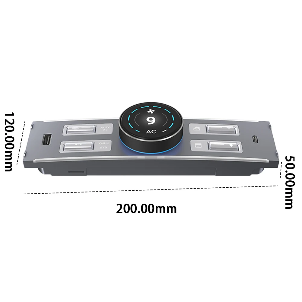 التحكم في التيار المتردد والتحكم في مقعد الركاب LCD قاعدة توسيع التحكم الذكي USB ومنفذ من النوع C لطراز Tesla Y Model 3 2021-2024 #3
