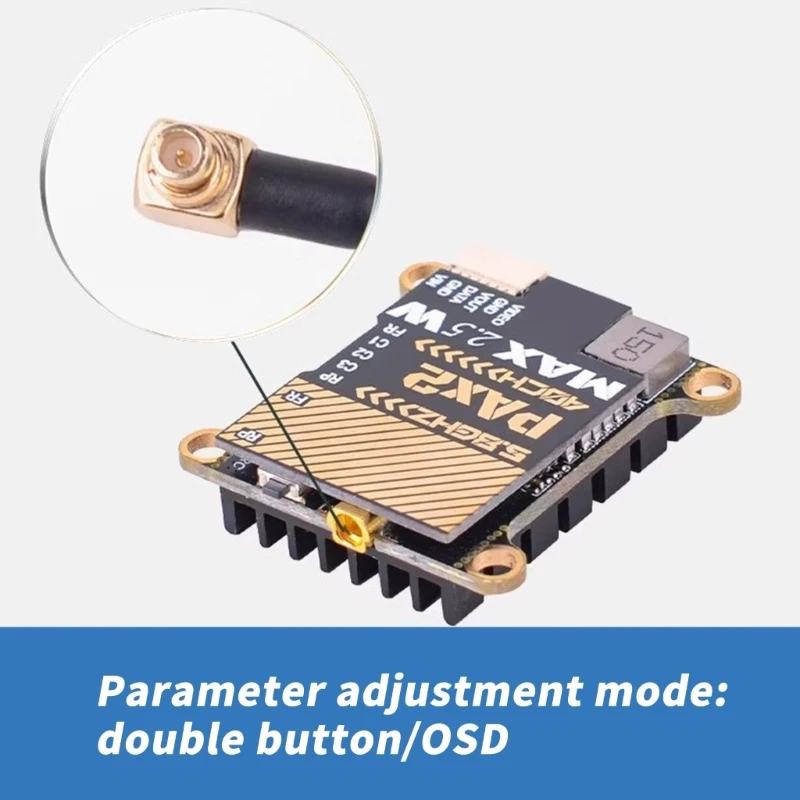 5.8GHz 2.5W ビデオ FPV 送信機 長距離ドローン用 0-25-400-800-1500-2500mW 6-36V