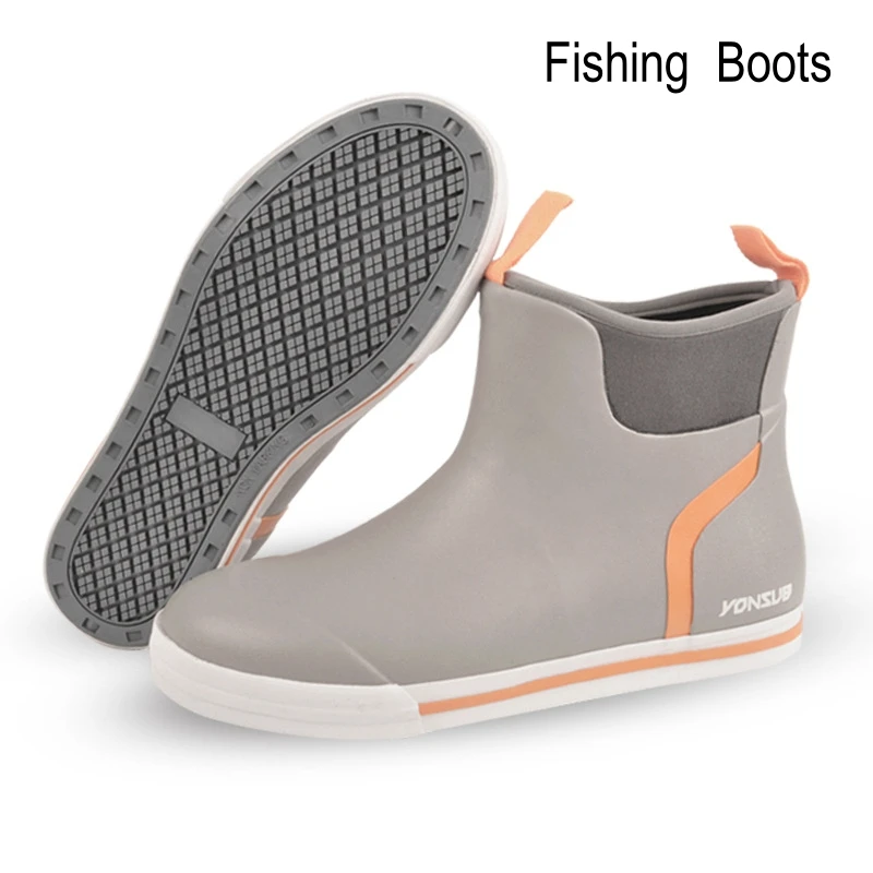 botas-de-lluvia-de-cana-alta-para-exteriores-zapatos-cortos-para-agua-botas-de-nieve-de-suela-plana-botas-de-goma-antideslizantes-zapatos-de-pesca-botas-impermeables