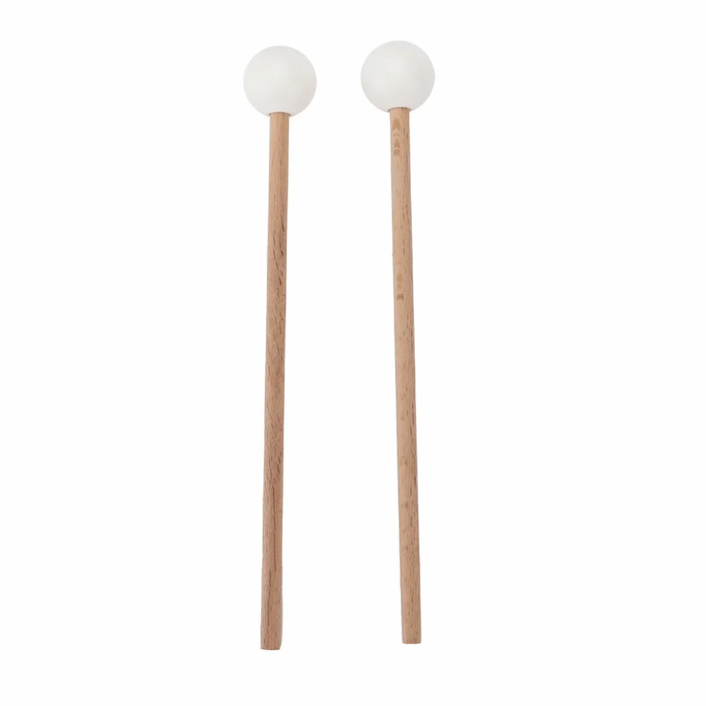 4Pcs Wood Handle​ Drumstick Rubber Head​ 5.83 Inch ​Silicone Head​ ​Steel Tongue Drum Mallets Percussion Accessories​