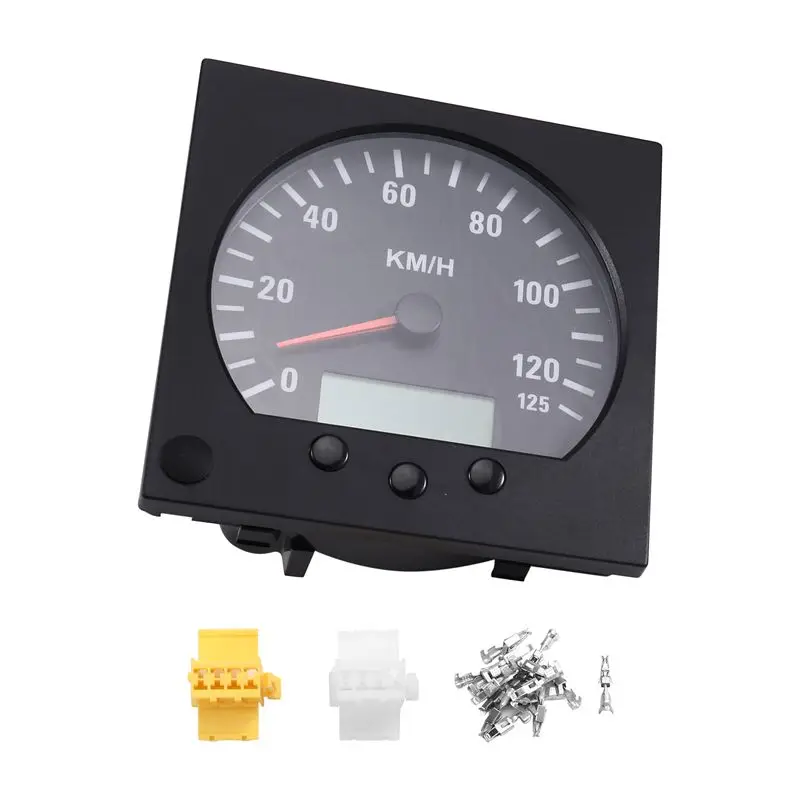 عداد سرعة الشاحنة العالمي بقطر 140 مم 0-125 كم/ساعة مع إضاءة خلفية وعداد المسافات 9-36 فولت #6