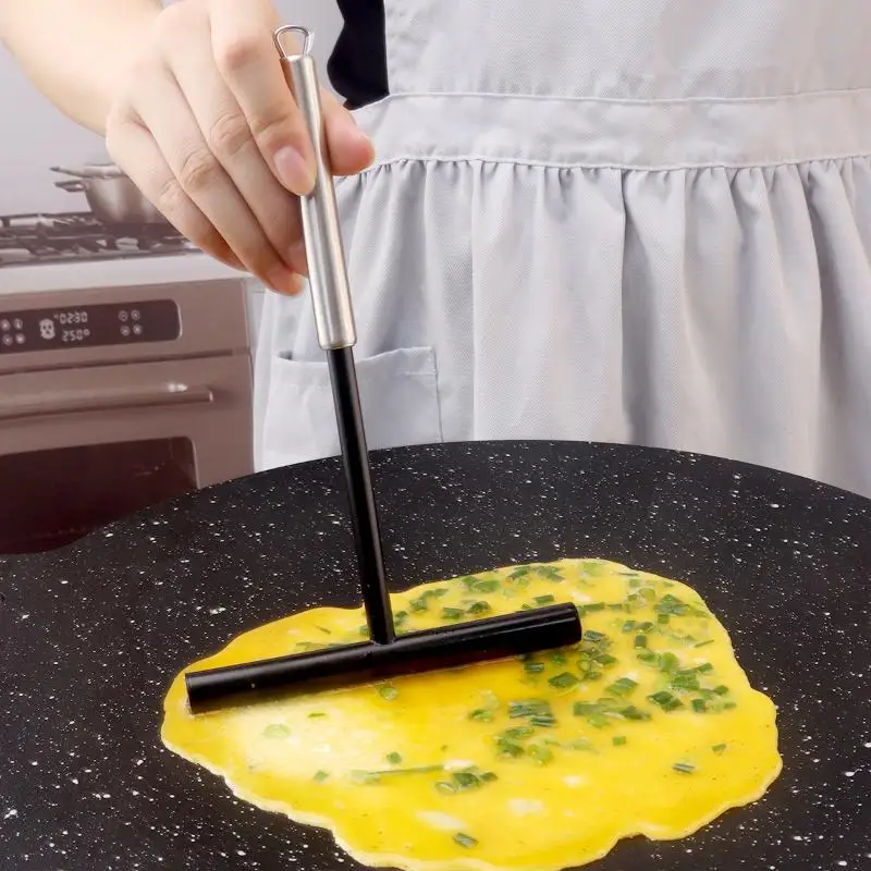 Stainless Steel French Crepe Spreader Crepe Spreader And Spatula Kit Pancake Like Batter Spreading Tools Pancake Cooking Tools