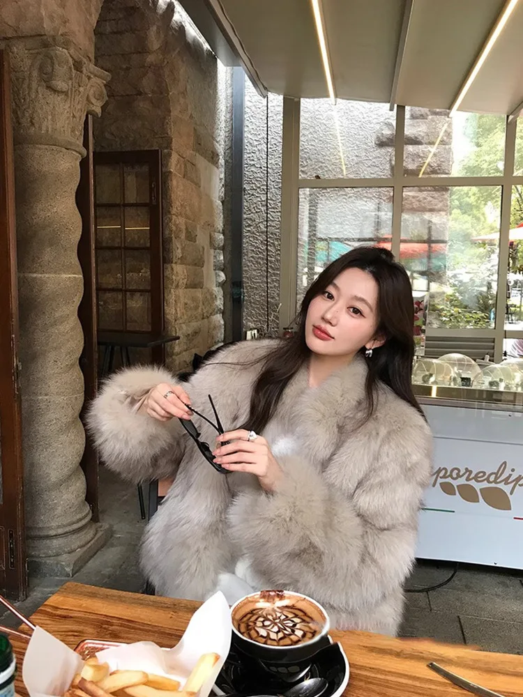 أنيقة أنيقة أفخم معطف الفرو فو ضئيلة رقيق الشتاء سترة لينة تيدي معطف أنيق دافئ عارضة ملابس خارجية جديدة معطف #2