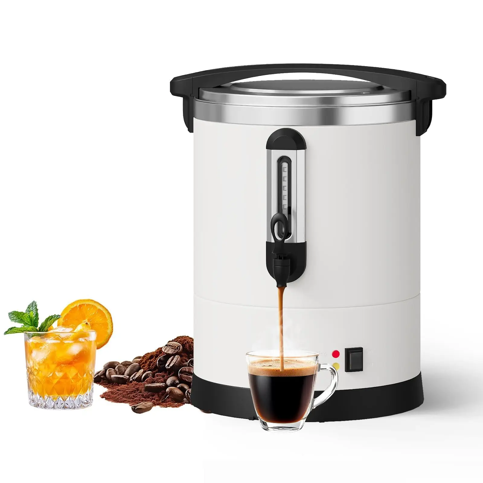 

12/14/18L Commercial Coffee Urn Stainless Steel Electric Coffee Dispenser with Double-Wall Insulation For Weddings Parties