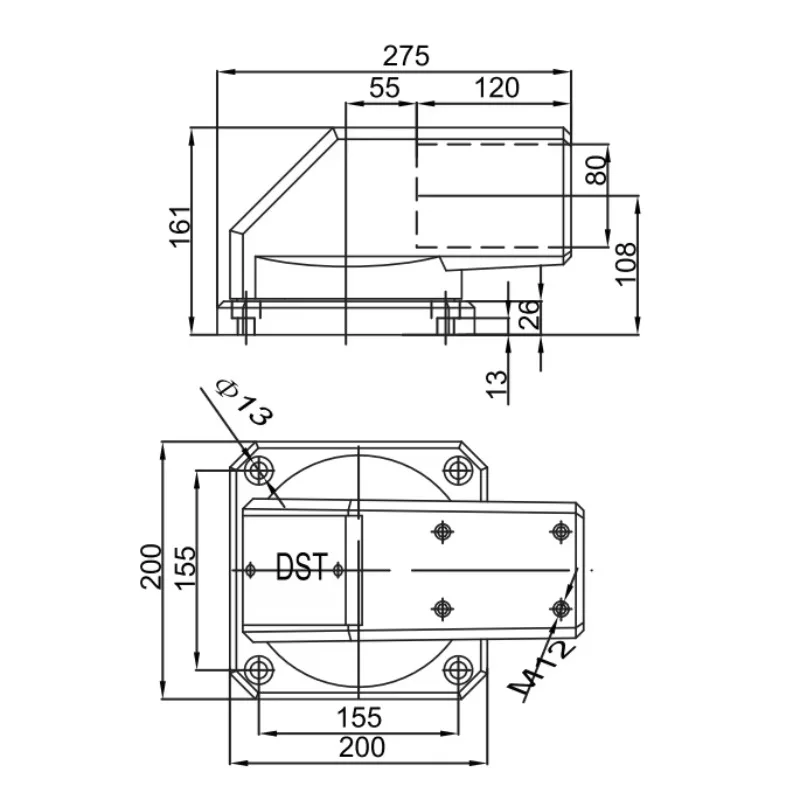 80.80.120.00 80 * 80 tube aluminum alloy die casting cantilever assembly