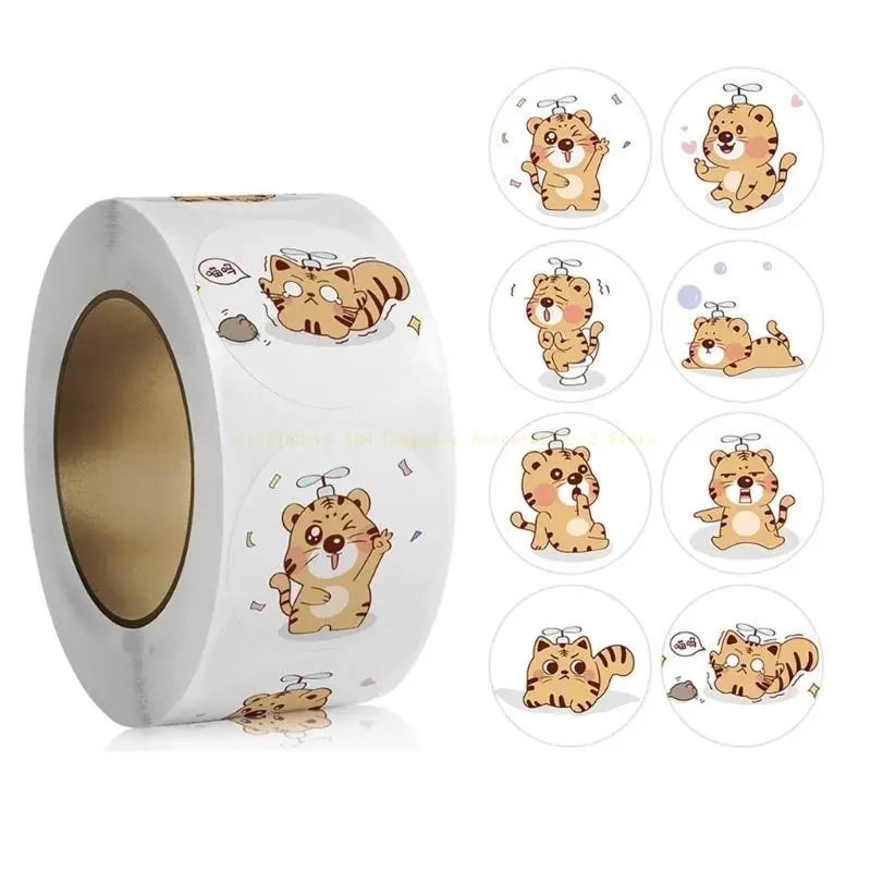 500 Pcs/Roll Kids Rewards Stickers Animal Stickers Cartoon Insect Stickers