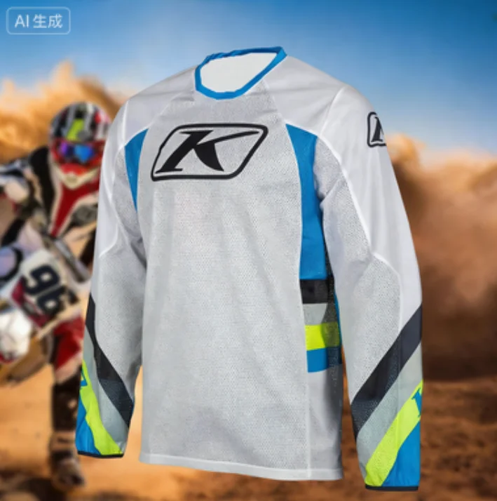 

Summer BMX DH MTB Long Sleeved T-Shirt Bicycles Clothes KLTM Retro Motocross Jerseys Motorcycle Mountain Bike Cycling Clothing