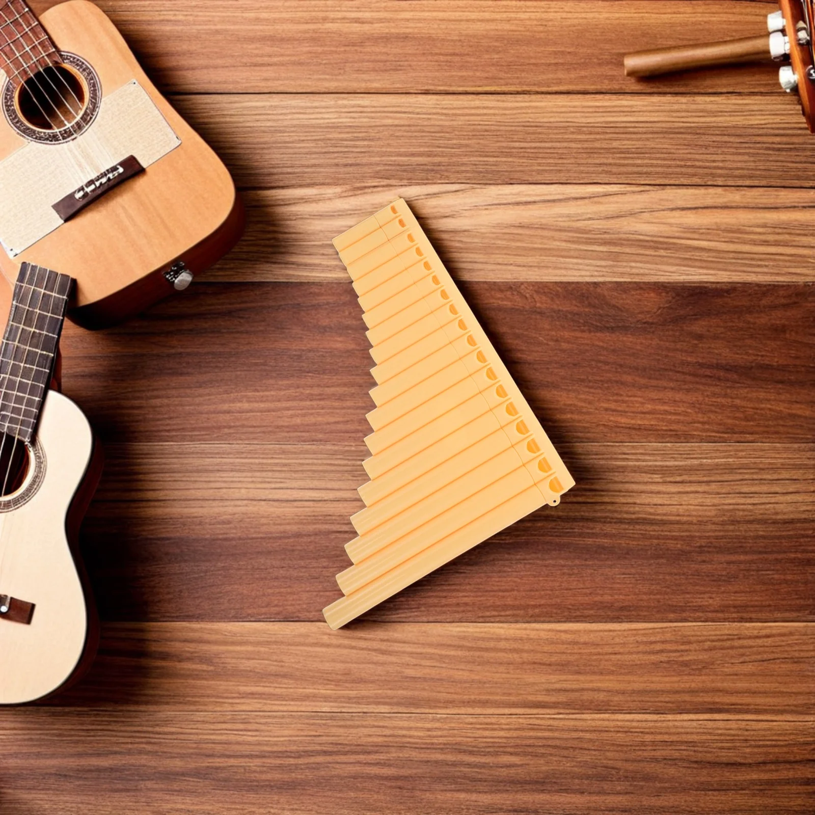 16-Röhren-Pfannflöte, gelb, anfängerfreundliches chinesisches traditionelles Musikinstrument für Schulmusikunterricht, Übungskonzert