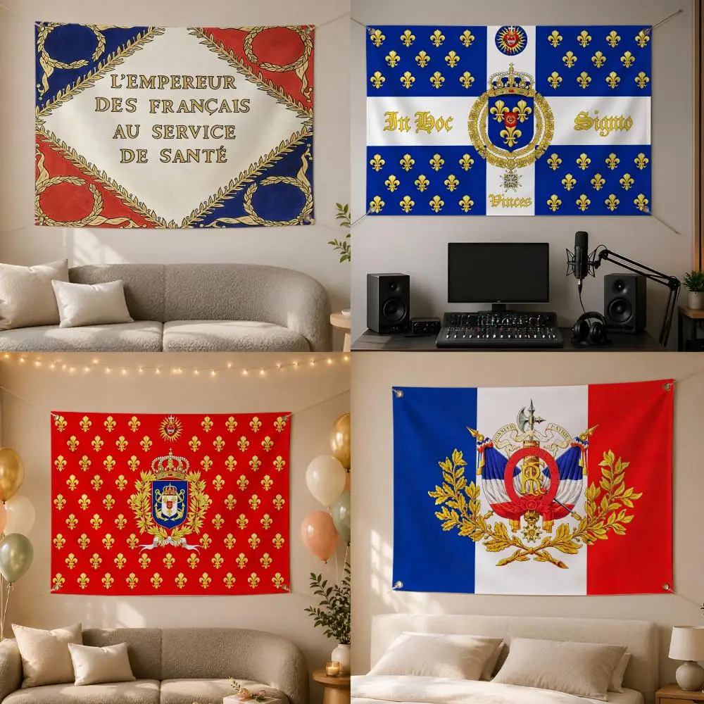 Napoleonic French Drapeaux Flags Wall Hanging Flag Banner for Bedroom Dorm Party Festival Camping Indoor Outdoor Decor