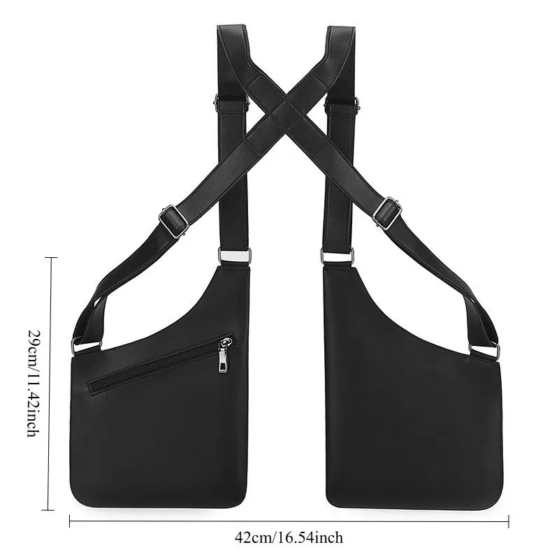 Fashion Outdoor Sports Leisure Cycling Men's Shoulder Messenger Bag Adult Novelty Party Props Vest Simple Retro Breast Bag