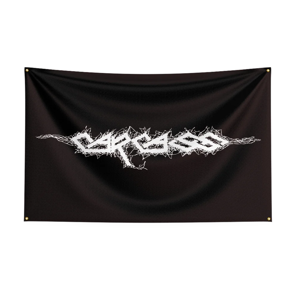 3x5 Ft C-Car-cass Heavy Rock Band Flag Polyester Digital Printing Banner for Bedroom Wall Art Out Door Tapestry Decoration