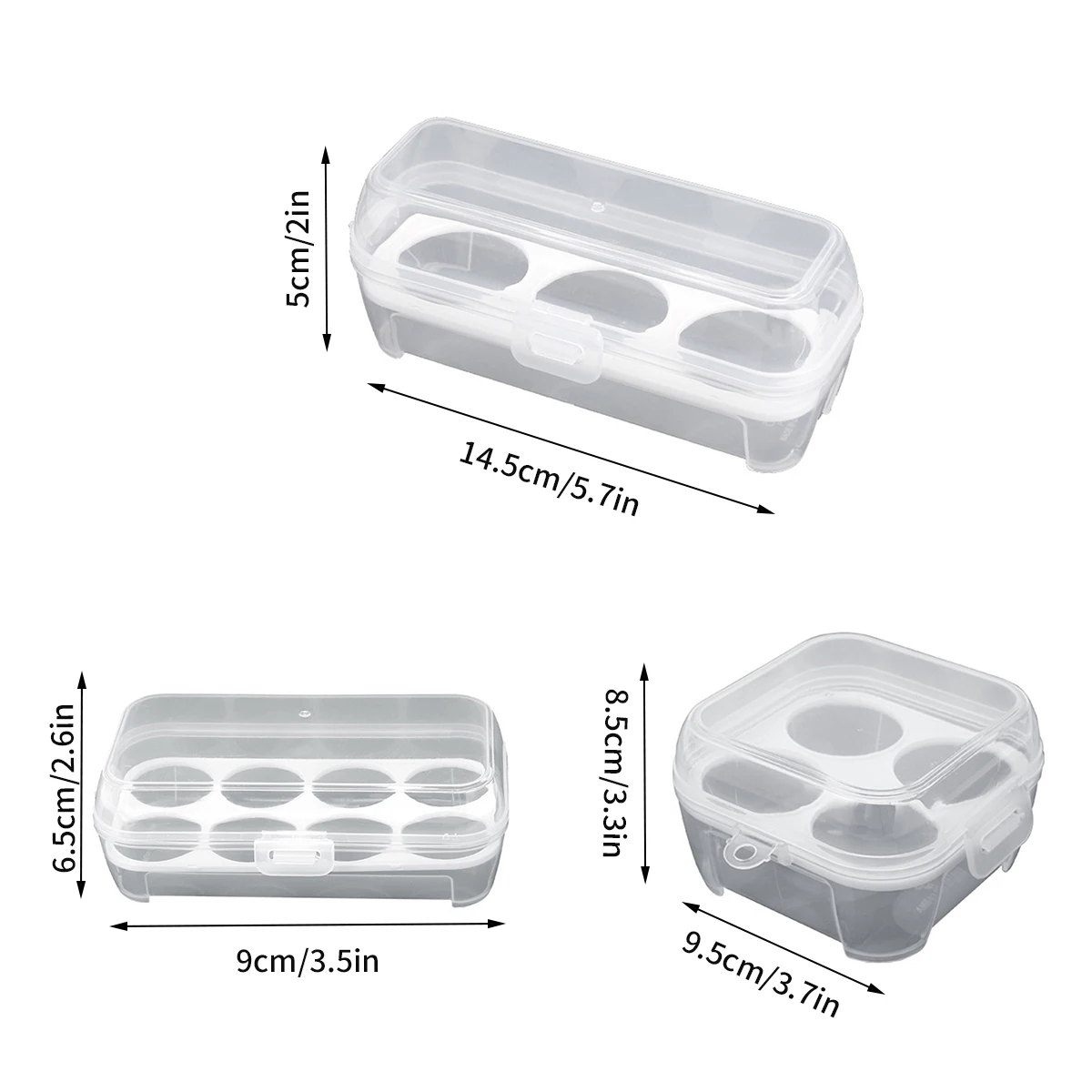 3/4/6 Outdoor Camping Egg Carton Shockproof With Egg Tray Kitchenware Portable Transparent Storage Box With Lid Sealed