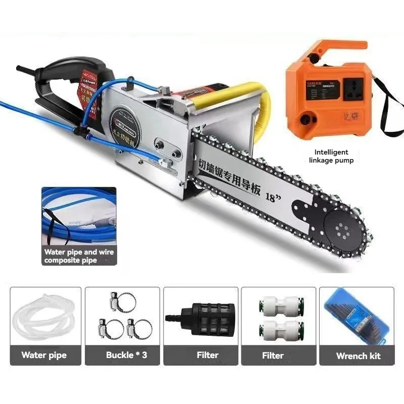 High-power Dust-Free Wall Saw, High-Power Concrete Stone Wall Cutting Machine, Multifunctional Stone Electric Tools