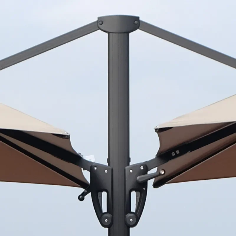 Large Outdoor Parasol Double Head Roman Umbrella for Garden Terrace Patio Sun Shade Protection Weather Resistant Heavy Duty