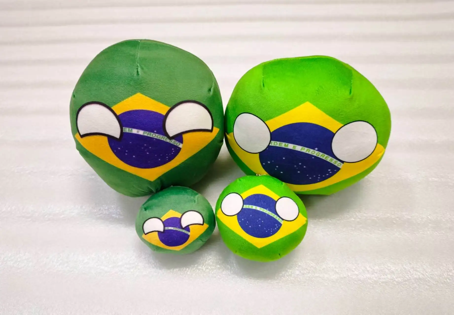 8cm/20cm Cartoon Brazil Polandball Plush Doll Countryball Short Stuffed Mini Doll Pendant Toy Gift