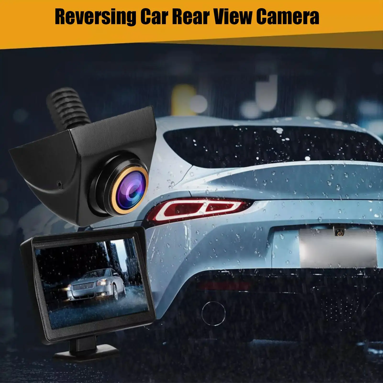 

720p камера заднего вида ночного видения, камера заднего вида для автомобиля, объектив «рыбий глаз» для безопасности, парковки, прицепов, грузовиков, внедорожников, автофургонов