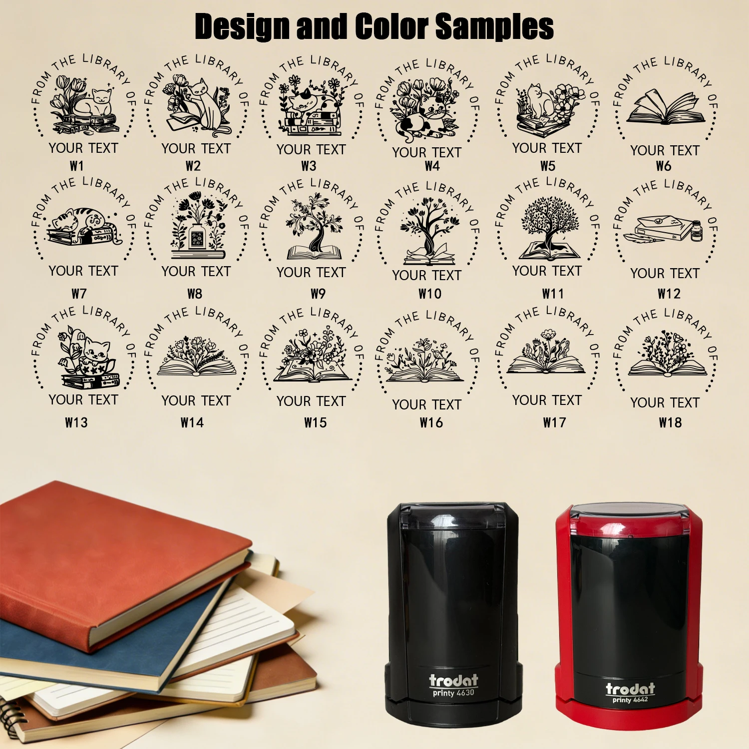 Custom 5-Color Self-inking Teacher Library Stamps Student Grading Aids Back To School Teacher Day Gift Supplies