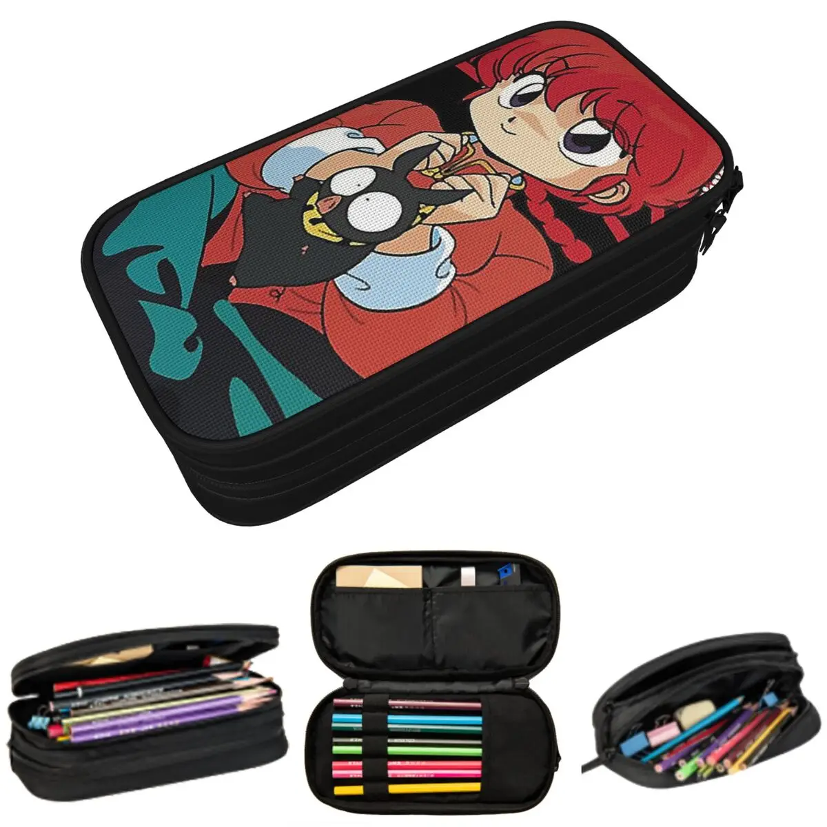 

Ranma 1/2 Saotome Pig Girls Pencil Cases Large Capacity Pen Bags Pen Box Pencil Pouch For Boys Girls Students Stationery School