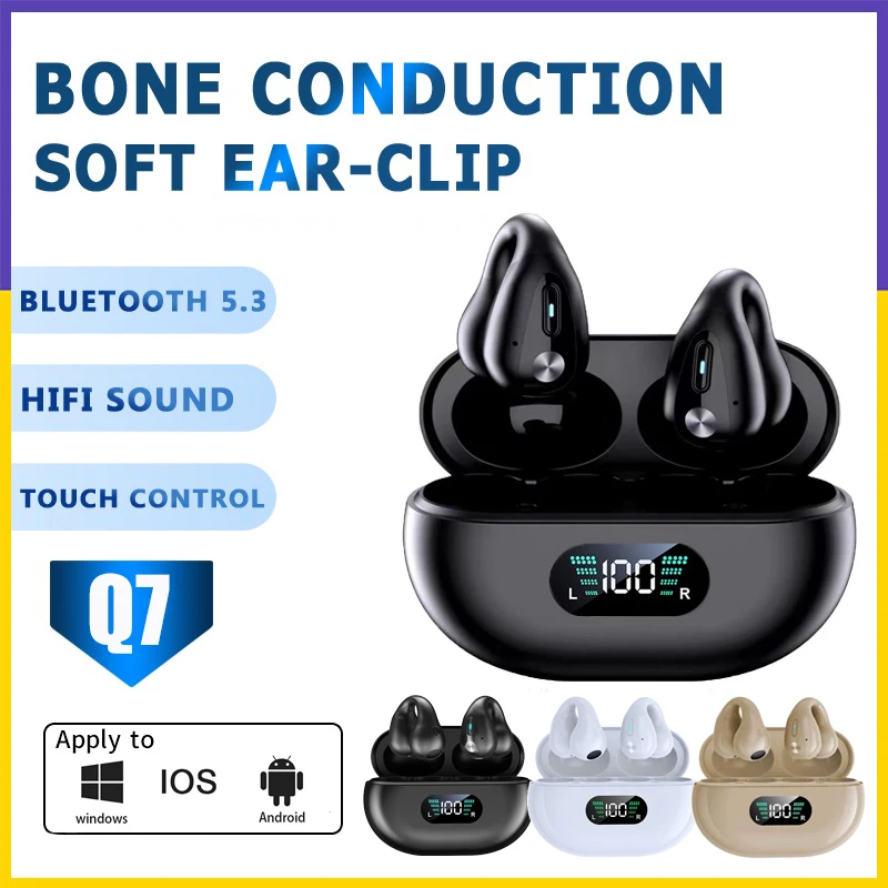 

【Fast Ship】Q7 TWS Wireless Bluetooth Earphones Sports Music Games Headsets Digital Display Earbuds With Mic HIFI Headphone