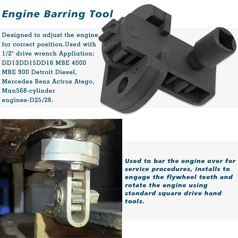 Engine Turning Barring Adjust Tool J-46392 Alternative W904589046300 For Detroit Diesel DD13 DD15 DD16 MBE4000 MBE900 Engine