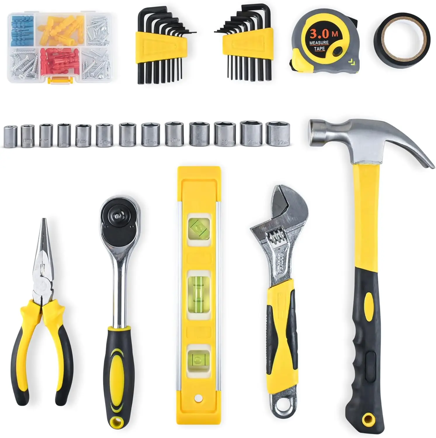 مجموعة أدوات يدوية مكونة من 108 قطعة، مجموعة أدوات متعددة الوظائف لإصلاح المركبات - 004
