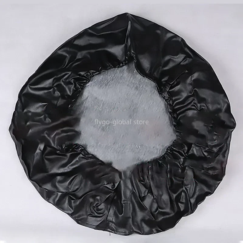 Universal all-black imitation leather tire cover, imitation leather spare tire cover for cars 13 14 15 16 17 inches