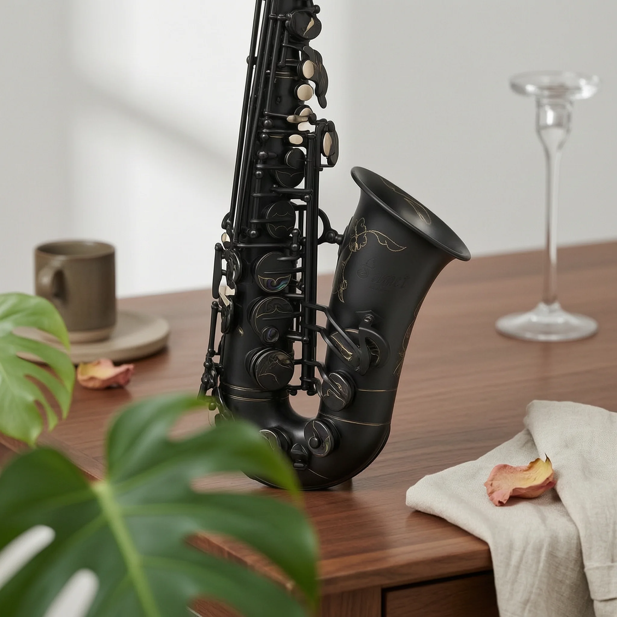 Alto Saxophone with Carrying Case Mother-of-Pearl Shell Alto Saxophone with Mouthpiece Beginner Long-Lasting for Beginners