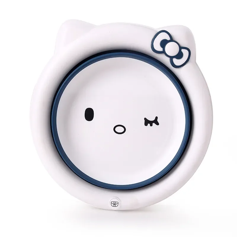 Maravilha que economiza espaço! Bacia de banho dobrável suspensa para bebês – multiuso para bum, pés e brincar de recém-nascidos (design de desenho animado)